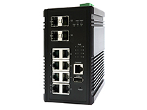 Industrial 8-Port 10/100/1000M PoE+ and 4-Port 1G SFP Managed Switch