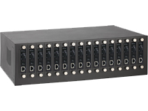 16-Slot Media Converter Chassis for Redundant Power Supply