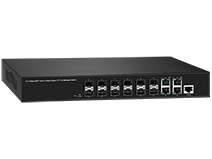 12-Port 10Gbps SFP+ and 4-Port 10/100/1000M RJ45 L2+ Managed Switch