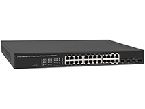 24-Port 10/100/1000M PoE+ with 4-Port Gigabit SFP/RJ45 Combo Web Smart Switch