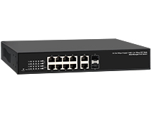 8-Port 10/100/1000M PoE+, 2-Port 1G SFP and 2-Port 1G RJ45 Web Smart Switch