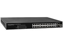 24-Port 10/100/1000M PoE+ and 2-Port Gigabit SFP/RJ45 Combo L2+ Managed Switch