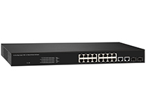 16-Port 10/100/1000M PoE+, 2-Port 1G SFP and 2-Port 1G RJ45 Web Smart Switch